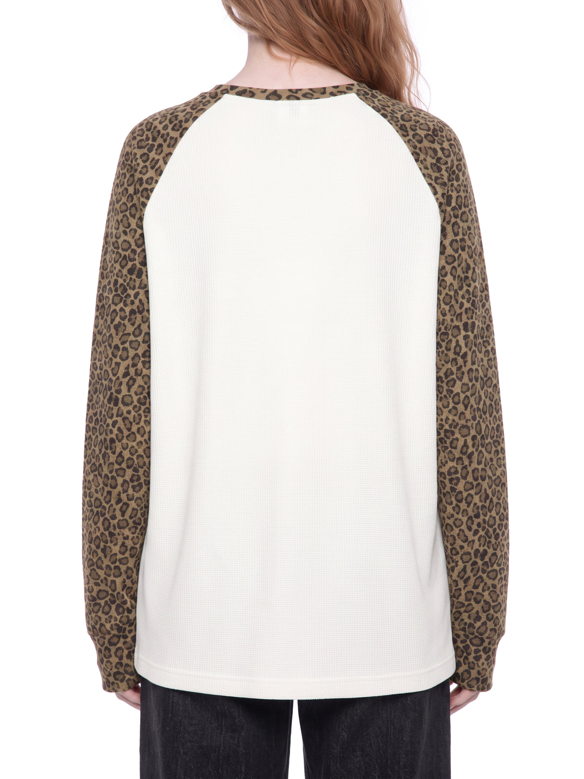 Leopard Panel Raglan Long Sleeve Tee