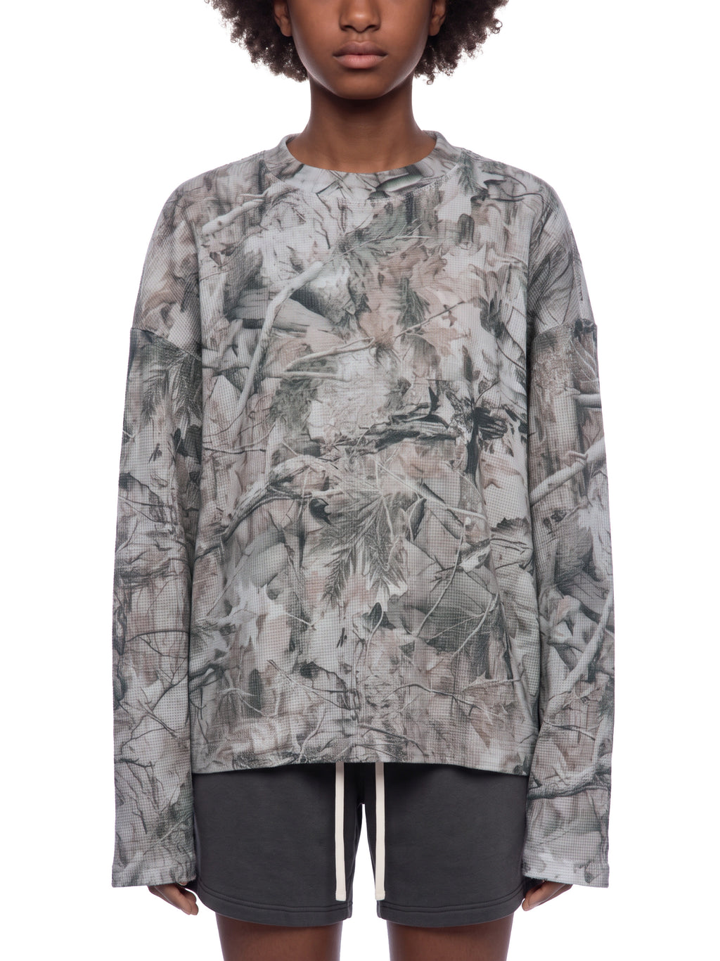 Tree Camo Waffle Long Sleeve Tee