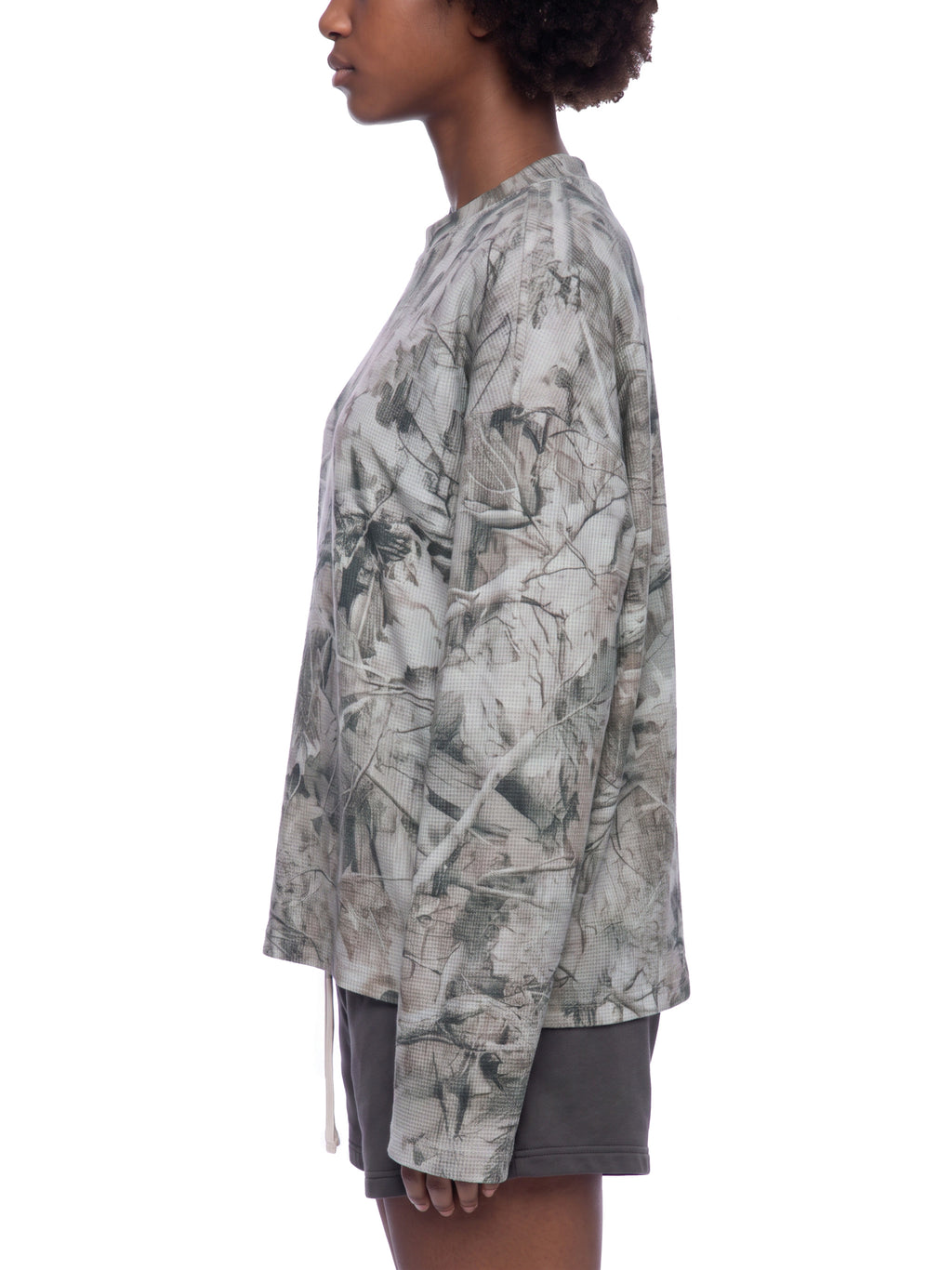 Tree Camo Waffle Long Sleeve Tee