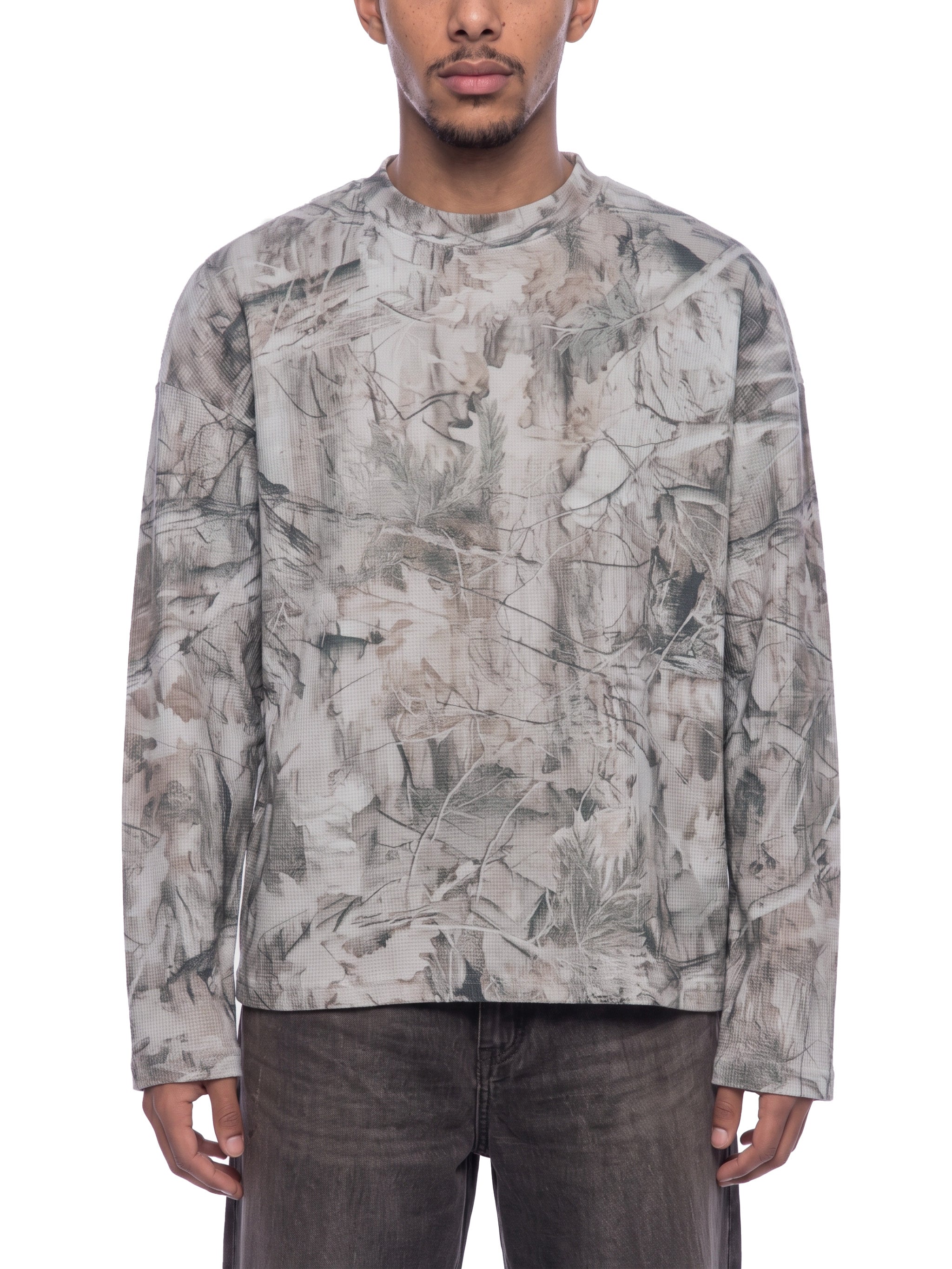 Tree Camo Waffle Long Sleeve Tee